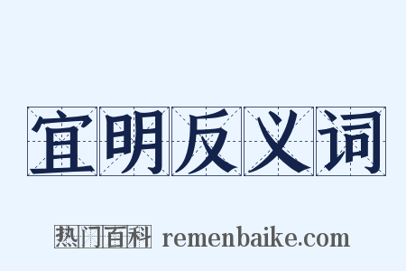 宜明反义词是什么意思的图片